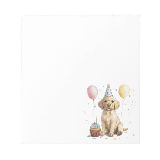 Labrador Retriever Hunde zum Geburtstag Notizblock (Vorderseite)
