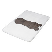 Labrador-Retriever-HundeCartoon Badematte (Schrägansicht)