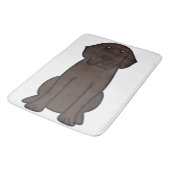 Labrador-Retriever-HundeCartoon Badematte (Schrägansicht)