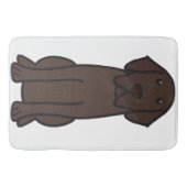 Labrador-Retriever-HundeCartoon Badematte (Vorderseite)