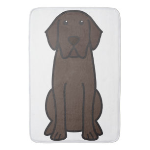 Labrador-Retriever-HundeCartoon Badematte
