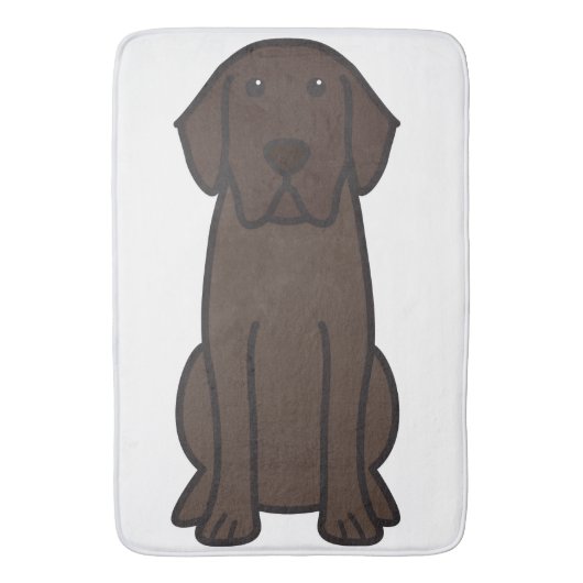 Labrador-Retriever-HundeCartoon Badematte (Vorderseite Vertikal)