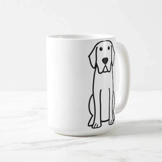 Labrador-Retriever-HundeCartoon-Kaffee-Tasse Kaffeetasse (VorderseiteRechts)