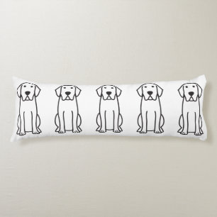 Labrador-Retriever-HundeCartoon-Körper-Kissen Seitenschläferkissen