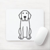 Labrador-Retriever-HundeCartoon-Mausunterlage Mousepad (Mit Mouse)