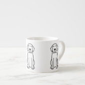Labrador-Retriever-HundeCartoonespresso-Tasse Espressotasse (Vorderseite Rechts)