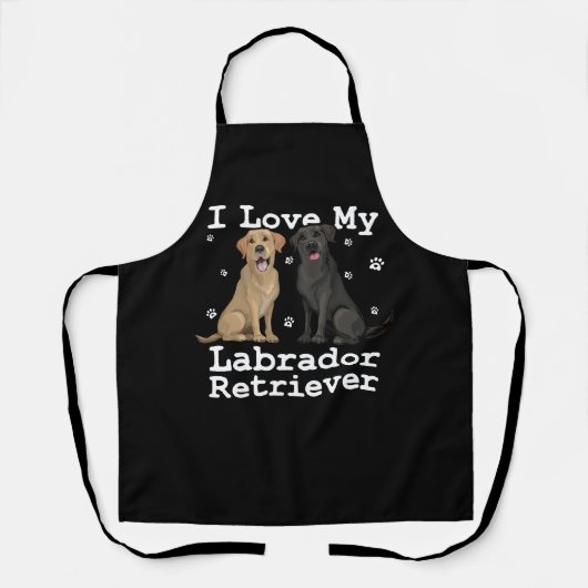 Labrador Retriever Hundeshirt I Liebe My P Schürze (Vorderseite)