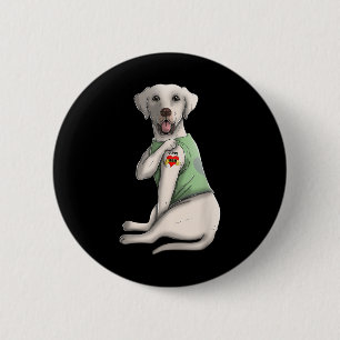 Labrador Retriever I Liebe Mama Tattoo Dog Funny M Button