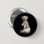 Labrador Retriever I Liebe Mama Tattoo Dog Funny M Button (Vorne & Hinten)