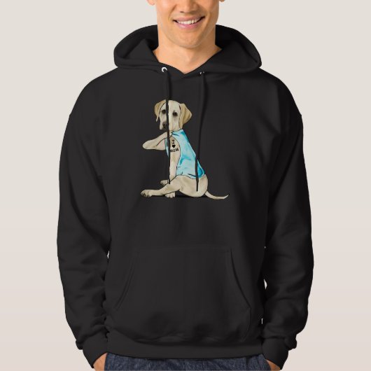 Labrador Retriever I Liebe Mama Tattoos Hoodie (Vorderseite)