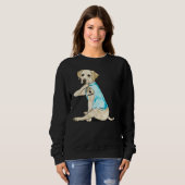 Labrador Retriever I Liebe Mama Tattoos Sweatshirt (Vorne ganz)