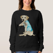 Labrador Retriever I Liebe Mama Tattoos Sweatshirt (Vorderseite)