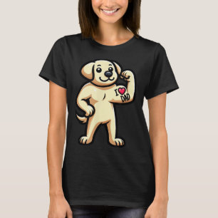 Labrador Retriever I Liebe Vater Funny Dog Tattoo  T-Shirt
