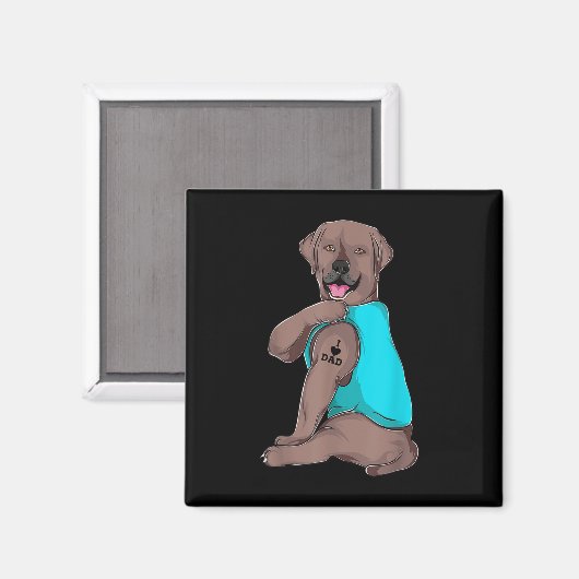 Labrador Retriever I Liebe Vater Tattoo Apparel, H Magnet (Vorderseite/Rückseite)