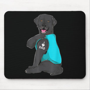 Labrador Retriever I Liebe Vater Tattoo Apparel, H Mousepad