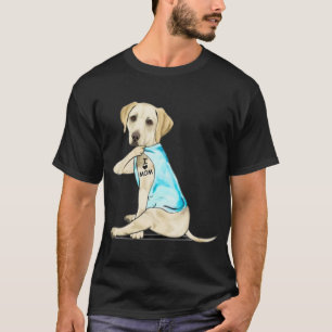 Labrador Retriever Ich liebe Mama Tätowierte Hunde T-Shirt
