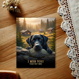 Labrador Retriever Ich vermisse dich Postkarte
