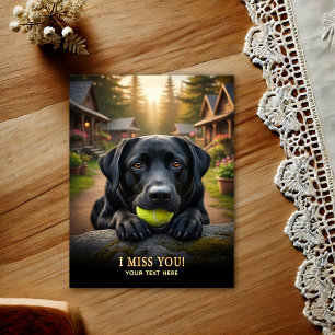 Labrador Retriever Ich vermisse Dich Postkarte