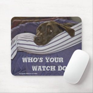 Labrador retriever im Bett Mousepad