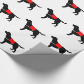 Labrador retriever im Service Geschenkpapier (Ecke)