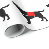 Labrador retriever im Service Geschenkpapier (Rolleneckpunkt)