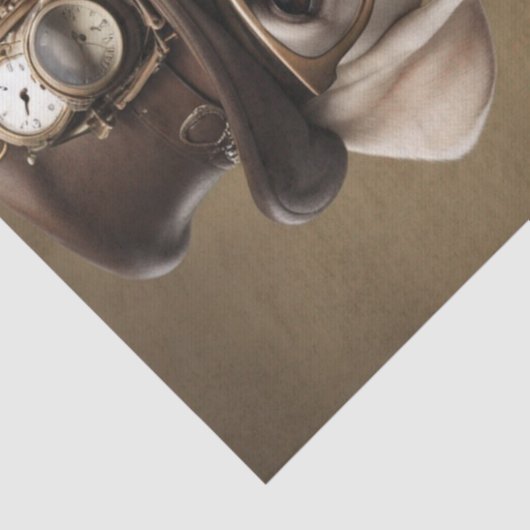 Labrador Retriever im Steampunk-Stil Seidenpapier (Detail)