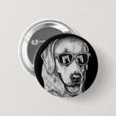 Labrador retriever in den Schatten mit Button (Vorne & Hinten)