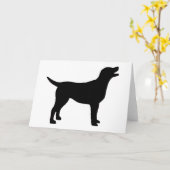 Labrador Retriever (in schwarz) Karte (Gelbe Blume)