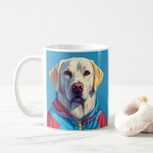 Labrador Retriever in Track-Anzug-Kaffee-Tasse