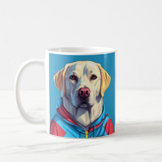 Labrador Retriever in Track-Anzug-Kaffee-Tasse Kaffeetasse (Links)