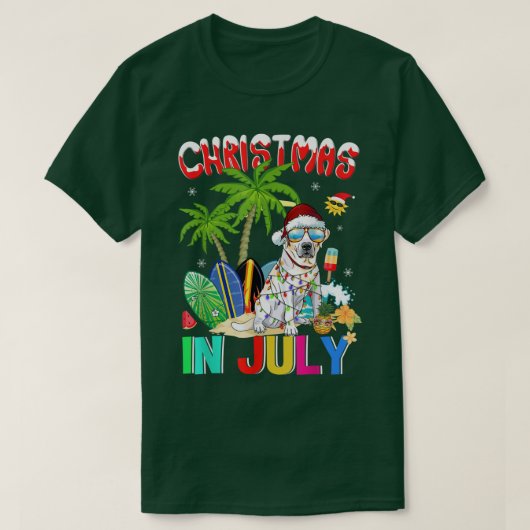 Labrador Retriever in Weihnachtsmannmütze Sonnenbr T-Shirt (Design vorne)