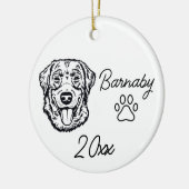Labrador Retriever Individuelle Name & Year Line A Keramik Ornament (Links)