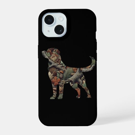 Labrador Retriever iPhone Case, Camouflage iPhone 15 Hülle (Rückseite)