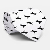 Labrador Retriever Jagdhund Silhouette Krawatte (Gerollt)