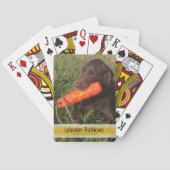 Labrador Retriever Junting Hunde Template Foto Spielkarten (Rückseite)