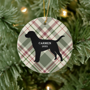 Labrador Retriever Kariert Weihnachtsschmuck