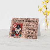 Labrador Retriever Karte (Gelbe Blume)