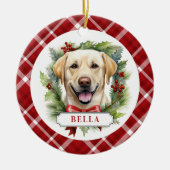 Labrador Retriever Keramik Circle Ornament (Vorne)