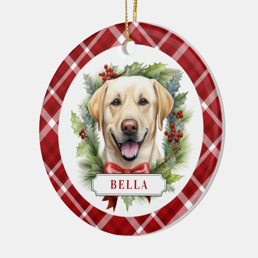 Labrador Retriever Keramik Circle Ornament (Links)