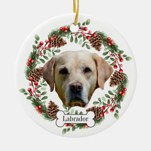 Labrador Retriever Keramik Ornament (Vorne)