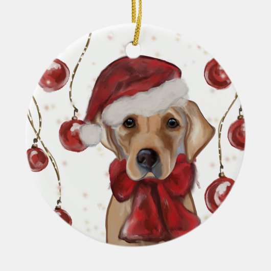 LABRADOR RETRIEVER  KERAMIK ORNAMENT (Vorne)