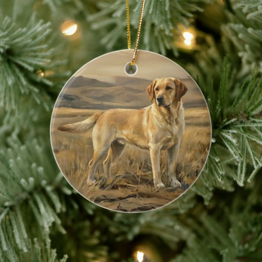 Labrador Retriever Keramik Ornament (Baum)