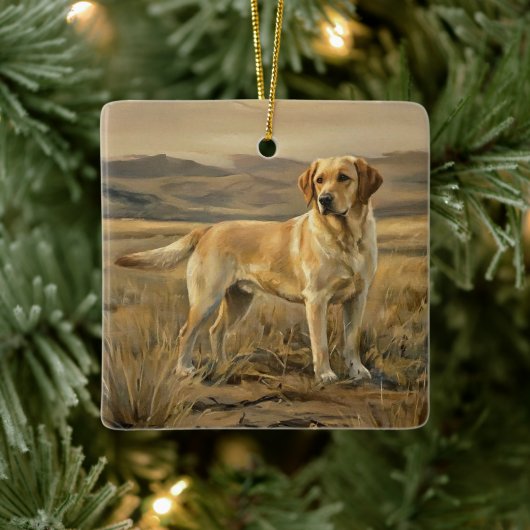 Labrador Retriever Keramikornament (Baum)