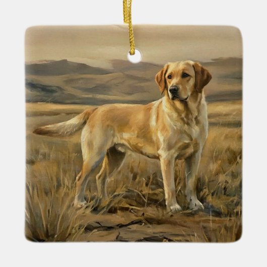 Labrador Retriever Keramikornament (Vorderseite)