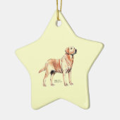 Labrador Retriever Keramikornament (Links)