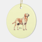 Labrador Retriever Keramikornament (Links)