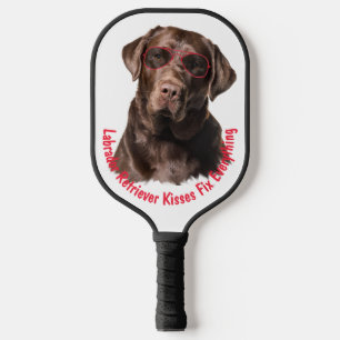 Labrador Retriever Kisses Fix Alles reparieren Pickleball Schläger