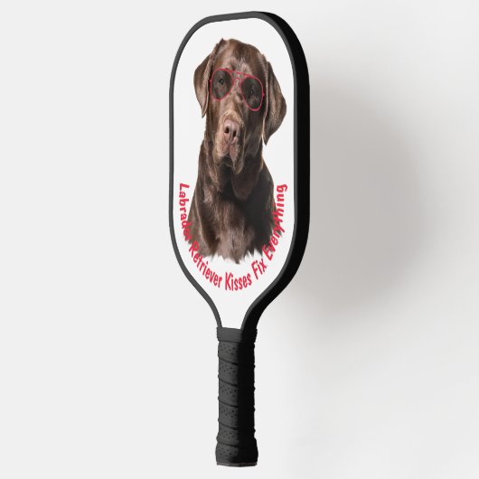 Labrador Retriever Kisses Fix Alles reparieren Pickleball Schläger (Links)