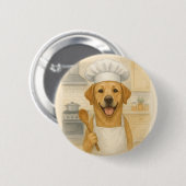 Labrador Retriever Koch Lustige Heimküche Button (Vorne & Hinten)