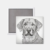 Labrador Retriever Kühlschrankmagnet (Vorderseite/Rückseite)